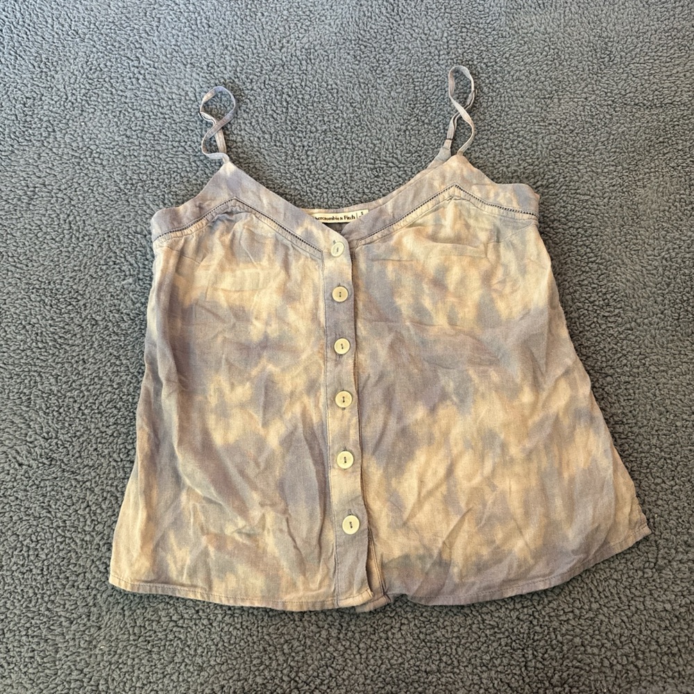 Women's Blue Button-Down Top